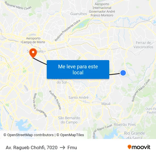 Av. Ragueb Chohfi, 7020 to Fmu map