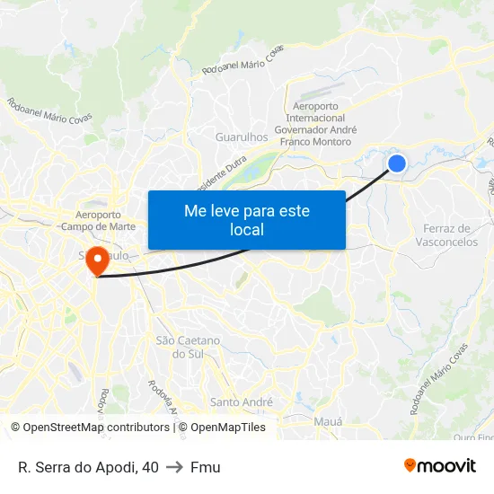 R. Serra do Apodi, 40 to Fmu map