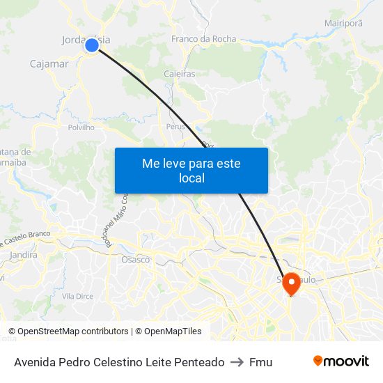 Avenida Pedro Celestino Leite Penteado to Fmu map