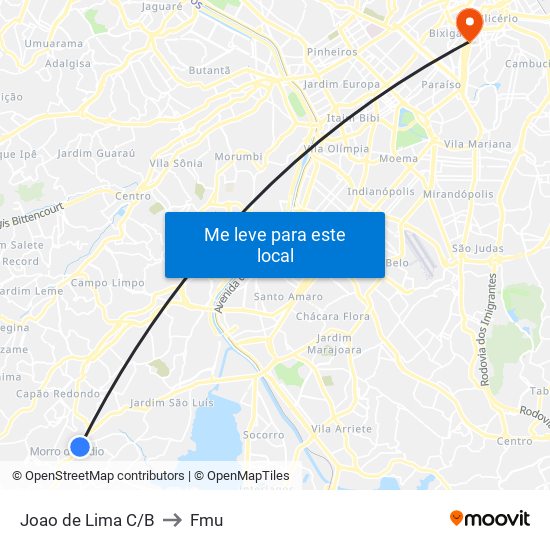 Joao de Lima C/B to Fmu map