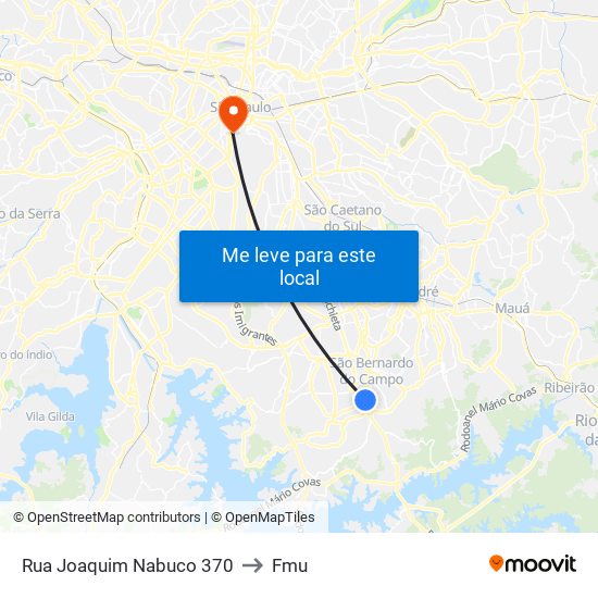 Rua Joaquim Nabuco 370 to Fmu map