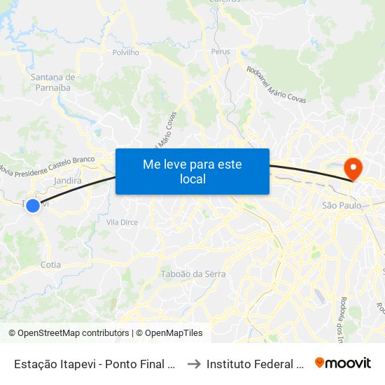 Estação Itapevi - Ponto Final Amador Bueno to Instituto Federal São Paulo map