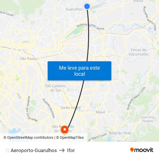 ✈️ Aeroporto-Guarulhos to Ifor map