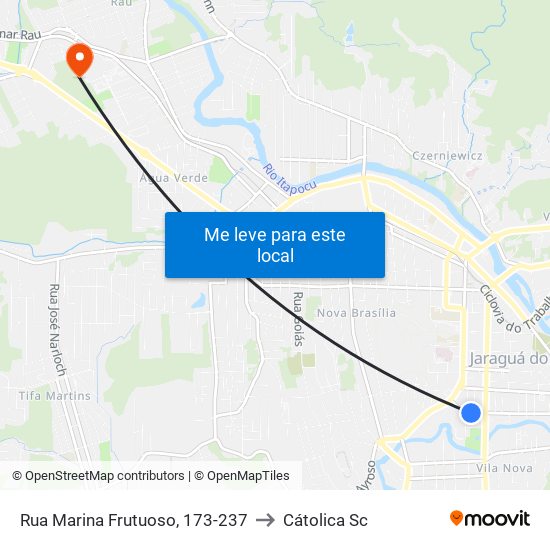 Rua Marina Frutuoso, 173-237 to Cátolica Sc map