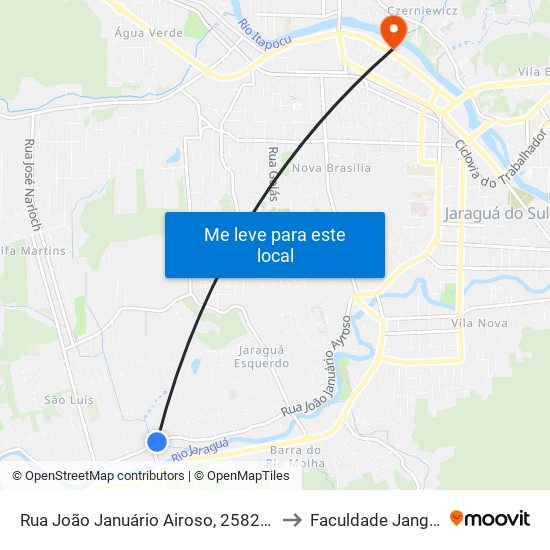 Rua João Januário Airoso, 2582-2720 to Faculdade Jangada map