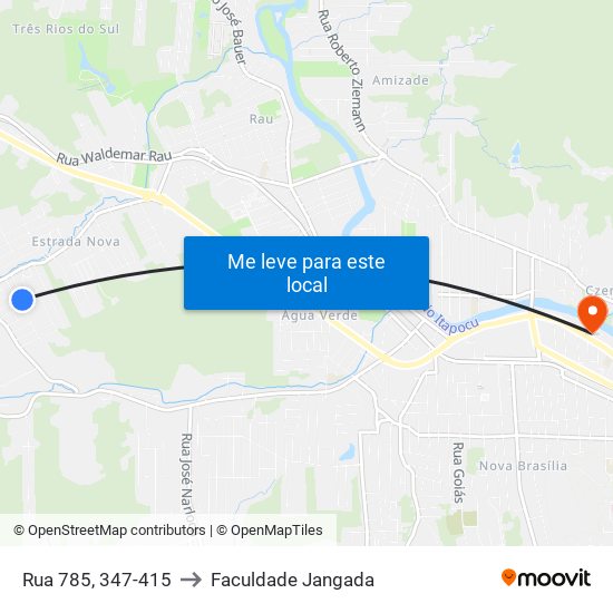 Rua 785, 347-415 to Faculdade Jangada map