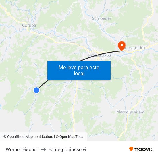 Werner Fischer to Fameg Uniasselvi map