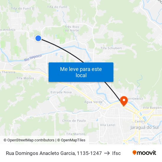 Rua Domingos Anacleto Garcia, 1135-1247 to Ifsc map