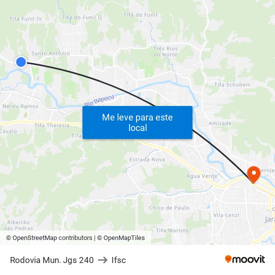 Rodovia Mun. Jgs 240 to Ifsc map