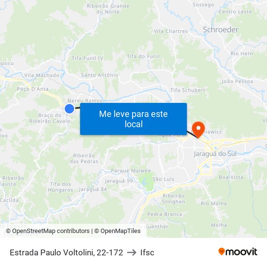 Estrada Paulo Voltolini, 22-172 to Ifsc map