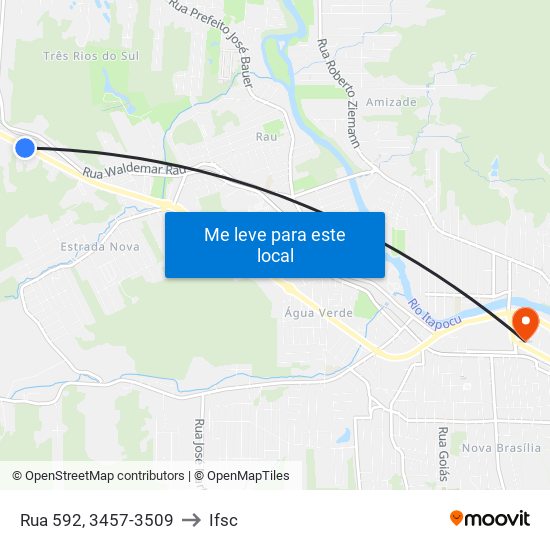 Rua 592, 3457-3509 to Ifsc map