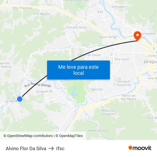 Alvino Flor Da Silva to Ifsc map