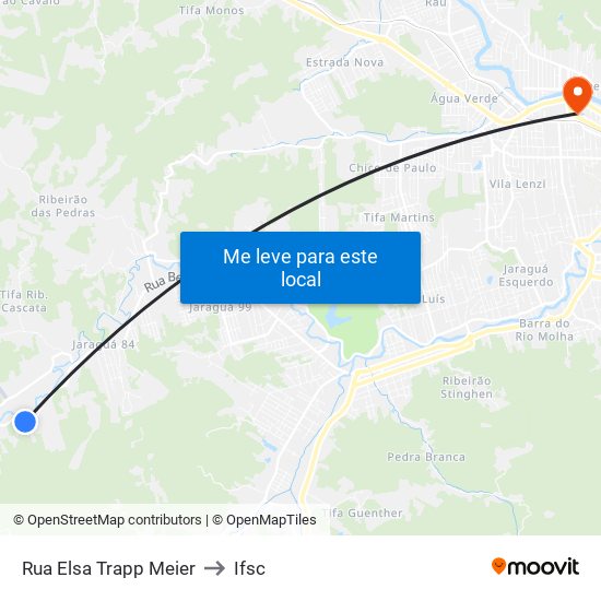 Rua Elsa Trapp Meier to Ifsc map
