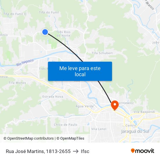 Rua José Martins, 1813-2655 to Ifsc map