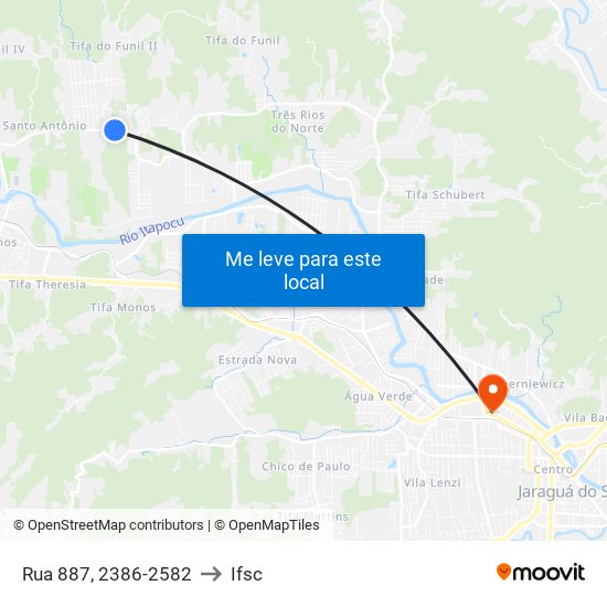 Rua 887, 2386-2582 to Ifsc map