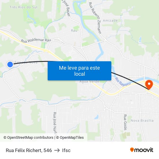 Rua Félix Richert, 546 to Ifsc map