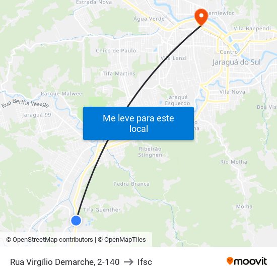 Rua Virgílio Demarche, 2-140 to Ifsc map