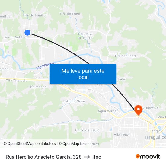 Rua Hercílio Anacleto García, 328 to Ifsc map