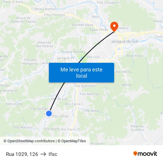 Rua 1029, 126 to Ifsc map