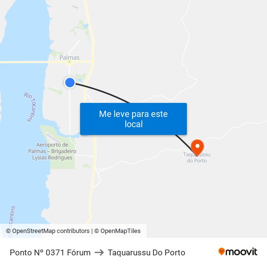 Ponto Nº 0371 Fórum to Taquarussu Do Porto map