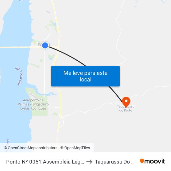 Ponto Nº 0051 Assembléia Legislativa to Taquarussu Do Porto map