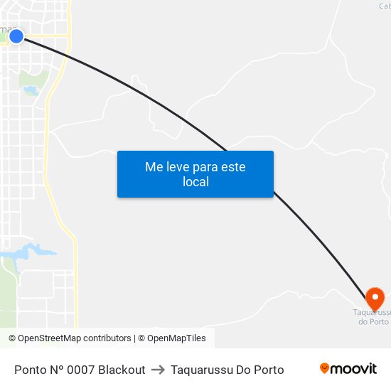 Ponto Nº 0007 Blackout to Taquarussu Do Porto map