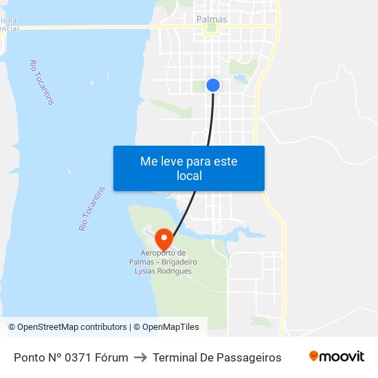 Ponto Nº 0371 Fórum to Terminal De Passageiros map