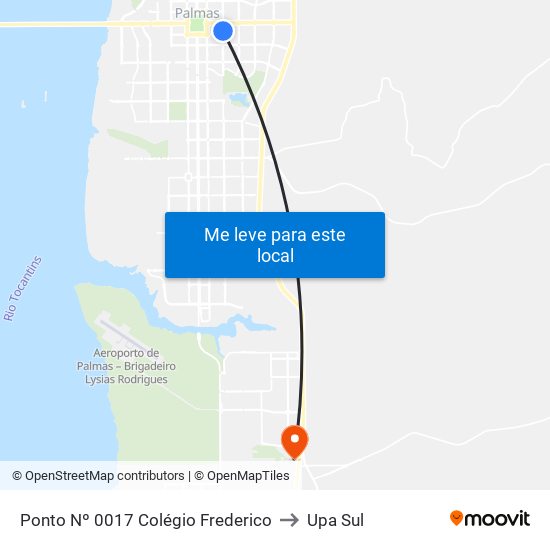 Ponto Nº 0017 Colégio Frederico to Upa Sul map