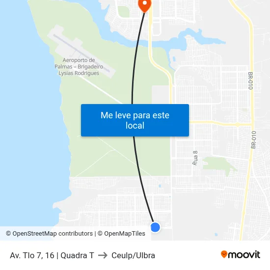 Av. Tlo 7, 16 | Quadra T to Ceulp/Ulbra map