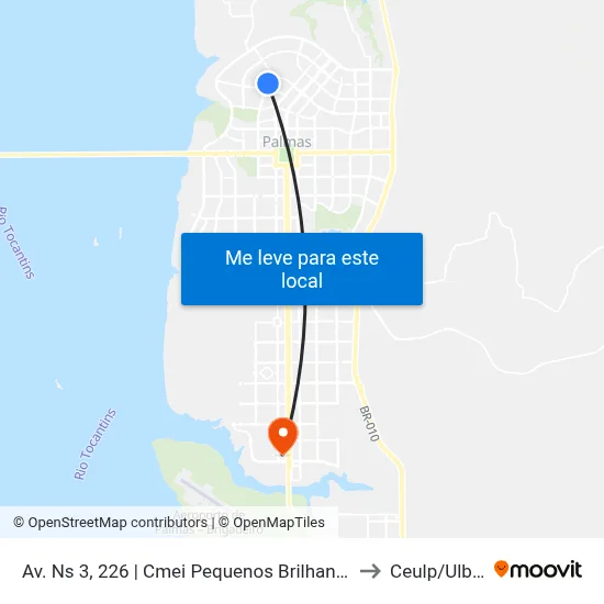 Av. Ns 3, 226 | Cmei Pequenos Brilhantes to Ceulp/Ulbra map