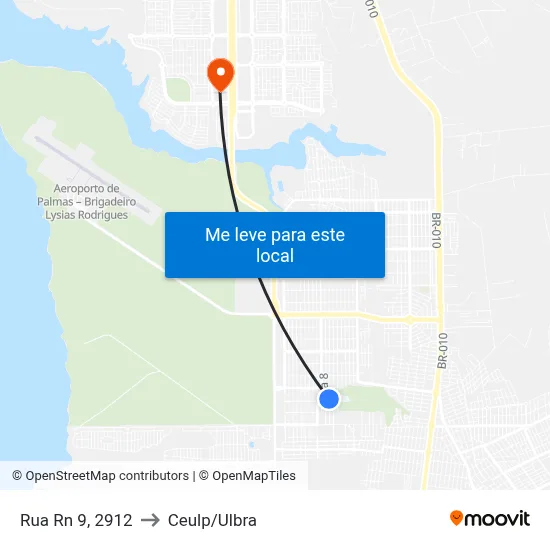 Rua Rn 9, 2912 to Ceulp/Ulbra map