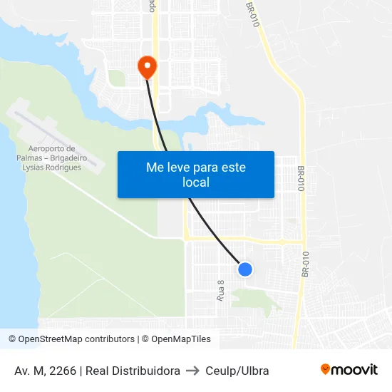 Av. M, 2266 | Real Distribuidora to Ceulp/Ulbra map