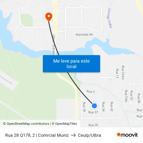 Rua 28 Q178, 2 | Comrcial Muniz to Ceulp/Ulbra map