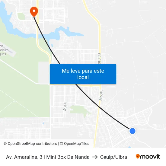 Av. Amaralina, 3 | Mini Box Da Nanda to Ceulp/Ulbra map