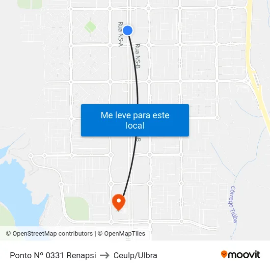 Ponto Nº 0331 Renapsi to Ceulp/Ulbra map