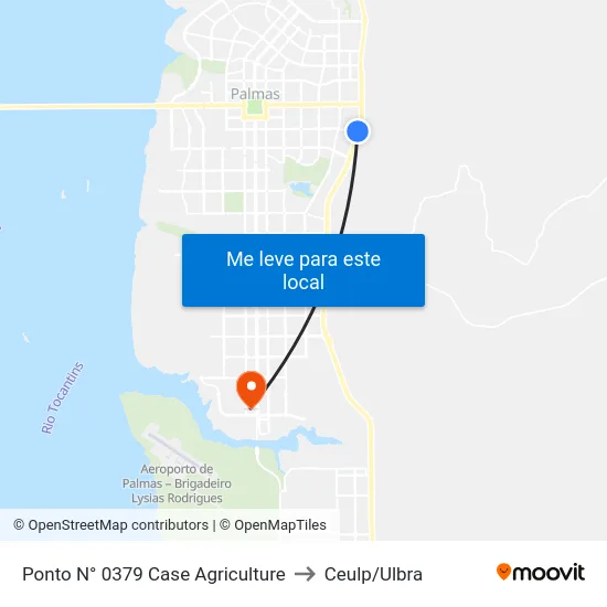 Ponto N° 0379 Case Agriculture to Ceulp/Ulbra map
