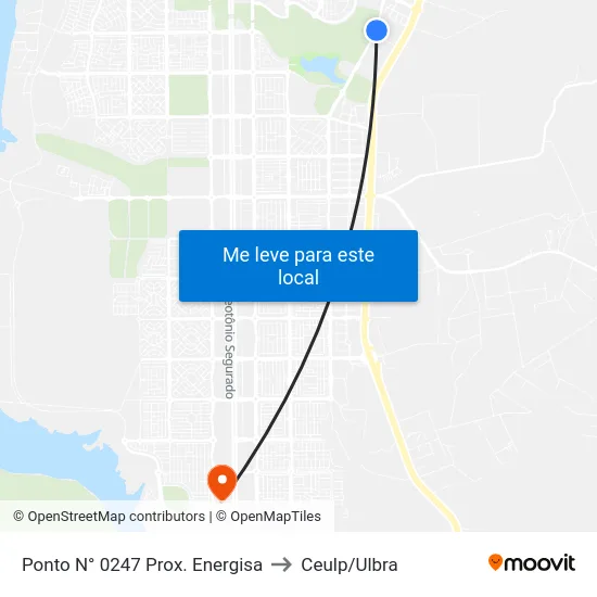 Ponto N° 0247 Prox. Energisa to Ceulp/Ulbra map