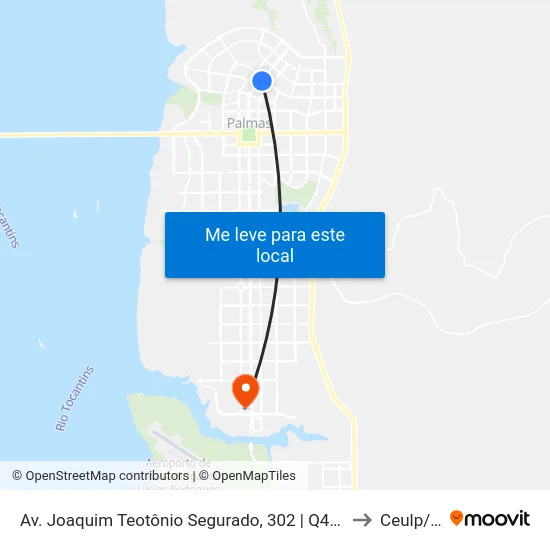 Av. Joaquim Teotônio Segurado, 302 | Q402 Norte / Igeprev-To to Ceulp/Ulbra map