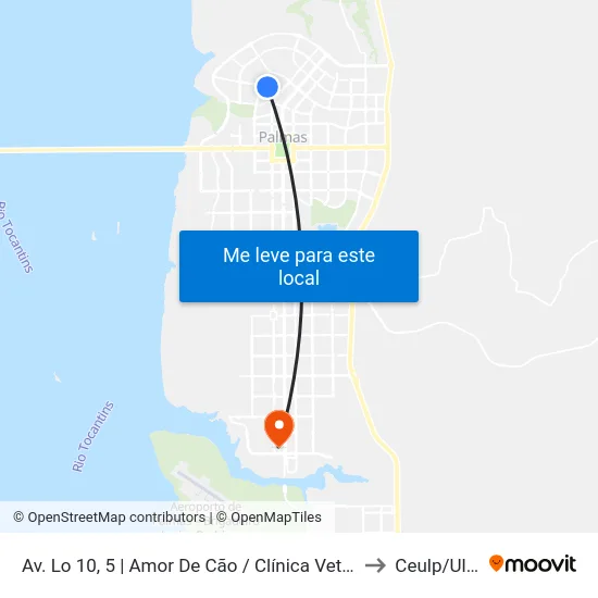 Av. Lo 10, 5 | Amor De Cão / Clínica Veterinária to Ceulp/Ulbra map