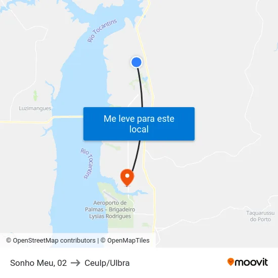 Sonho Meu, 02 to Ceulp/Ulbra map