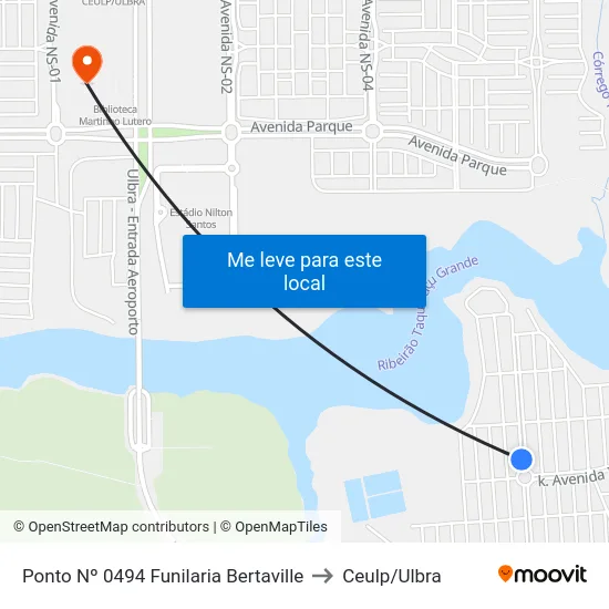 Ponto Nº 0494 Funilaria Bertaville to Ceulp/Ulbra map