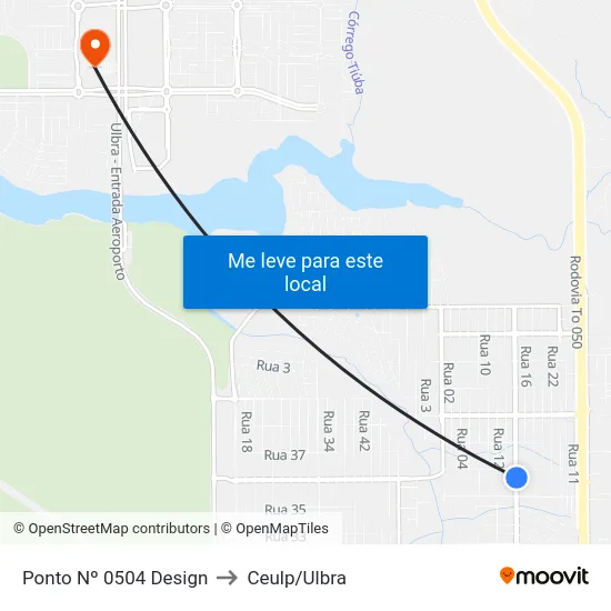 Ponto Nº 0504 Design to Ceulp/Ulbra map