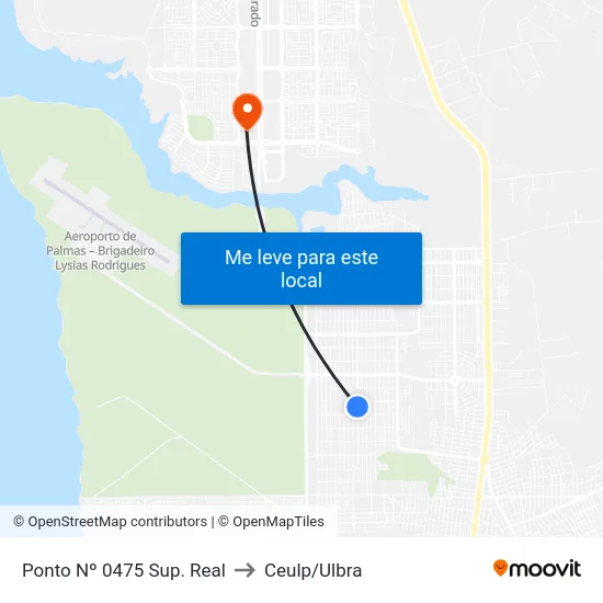 Ponto Nº 0475 Sup. Real to Ceulp/Ulbra map