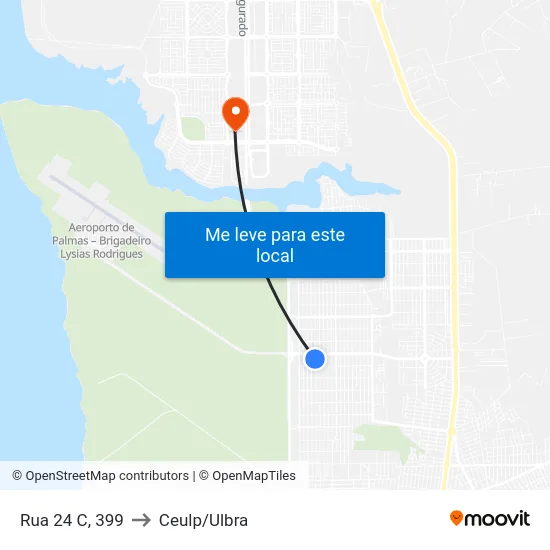 Rua 24 C, 399 to Ceulp/Ulbra map