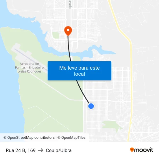 Rua 24 B, 169 to Ceulp/Ulbra map