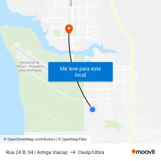 Rua 24 B, 04 | Antiga Viacap to Ceulp/Ulbra map