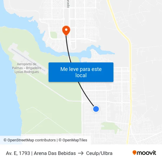 Av. E, 1793 | Arena Das Bebidas to Ceulp/Ulbra map