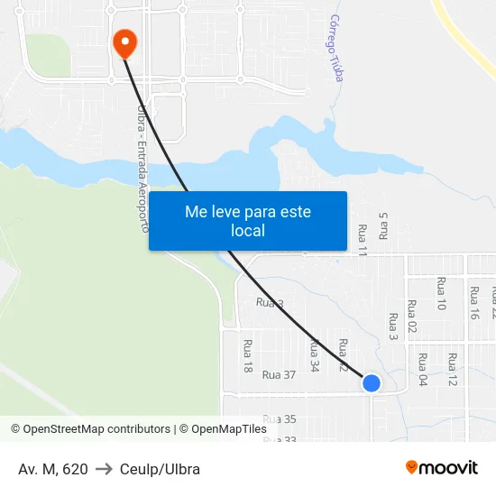 Av. M, 620 to Ceulp/Ulbra map