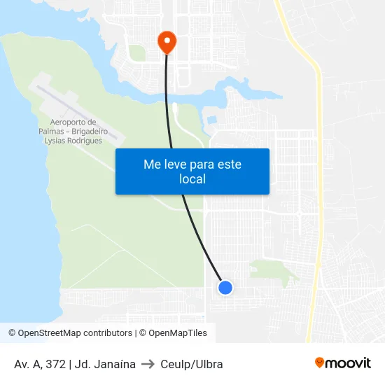Av. A, 372 | Jd. Janaína to Ceulp/Ulbra map