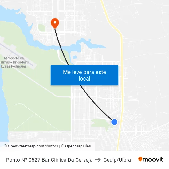 Ponto Nº 0527 Bar Clinica Da Cerveja to Ceulp/Ulbra map